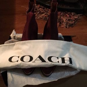 Coach designer boots wine color